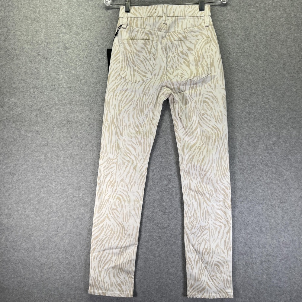 Hudson Holly Straight Jean Womens 24x30 Beige White Animal Print High Rise Denim - Picture 8 of 10